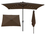 ZUN 10 x 6.5t Rectangular Patio Umbrella Solar LED Lighted Outdoor Market Table Waterproof Umbrellas 21216597