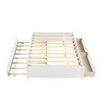 ZUN FULL BED WITH TWIN TRUNDLE AND TWO DRAWERS FOR WHITE COLOR 38233200