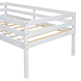 ZUN Twin Low Loft Bed with Slide, Ladder, Safety Guardrails, No Box Spring Needed,White W504P145269