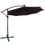 ZUN 10 ft Outdoor Patio Umbrella Solar Powered LED Lighted Sun Shade Market Waterproof 8 Ribs Umbrella W65627957