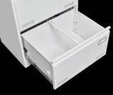 Filing Cabinet Lateral File Cabinet 3 Drawer, White Filing with Lock, Locking Metal File W1247118745