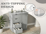 Gray MDF with melamine veneer, 56*30*80cm, 4 drawers, 1 door, bathroom vanity 04162468