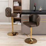 ZUN Furniture,Swivel Barstools Adjusatble Seat Height, Modern PU Upholstered Bar Stools with the whole 76385710