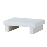 Wooden Small Nightstand with USB Charger in White Finish B016P251504