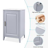 20.3" Bathroom Vanity with Sink, Functional Drawer, Door Shelf, Soft-closing Door, Grey N759P218643E