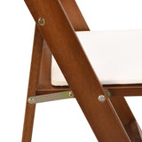 Upholstered folding chair, space saving, easy to carry, 4PCS, Walnut shelfBeige cushion,Dining room W49553920