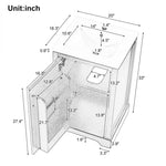 ZUN 20" Bathroom Vanity with Sink, Bathroom Cabinet with Soft Closing Door, Storage Rack and Adjustable N725P194160K