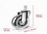 Office Chair Wheels Set of 5, 3 Inch Caster Wheels Replacement for Hardwood Floors and Carpet, 130 59129392