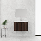 ZUN 30 Inch Bathroom Vanity With Resin Sink,Soft Close Doors,Float Mounting Design W999P204951