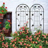 2 Pack Metal Garden Trellis 86.7" x 19.7" Rustproof Trellis for Climbing Plants Outdoor Flower W1586P243852