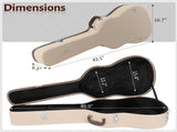 39" Classical Guitar Hard Case Microgroove Flat Beige 89760357