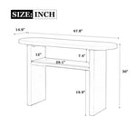 ZUN TREXM Elegant Minimalist Console Table with Rounded Edges and Sturdy Shelf Design for Entryway, N715P195554E