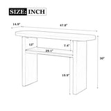 ZUN TREXM Elegant Minimalist Console Table with Rounded Edges and Sturdy Shelf Design for Entryway, N715P195554E