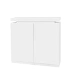 ZUN Large Spaces Shoe Cabinet High Glossy White Color with Led Light have moveable Shelves W2139P143415