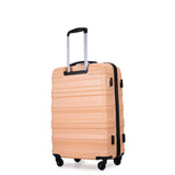 Expandable 3 Piece Luggage Sets PC Lightweight & Durable Suitcase with Two Hooks, Spinner Wheels, 57841109