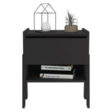 DEPOT E-SHOP Caladium Nightstand, One Drawer, One Open Shelf, Black B097132934