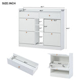 ZUN ON-TREND Modern Tipping Bucket Shoe Cabinet with 4 Flip Drawers, Multifunctional WF300851AAK