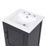 ZUN 20" Bathroom Vanity with Sink, Bathroom Cabinet with A Door, Door Shelf Storage and Adiustable Foot N725P192821B