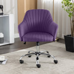 ZUN Accent chair Modern home office leisure chair with adjustable velvet height and adjustable casters W1521P189971