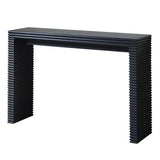 ZUN Modern Black Console with Ribbed Design,Wood Console, 47" W entryway table,Black Entry W2729P199006