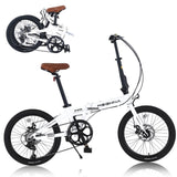 20" Folding City Bike, Lightweight Aluminum Frame, 7-Speed Folding Bike W1019P234502