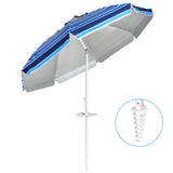 7.2 Feet Outdoor Beach Umbrella with Tilt Mechanism 34695435