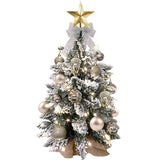 22in Mini Christmas Tree with Lights, Rose Gold Artificial Small Tabletop Christmas Tree with 32081158