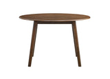 ZUN ACME Keiki Round Dining Table, Walnut Finish DN02915