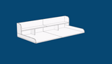 Washer Dryer Countertop, Laundry Wood Shelf Topper with Edge, 54" Width x 27.5" Depth Double Layer W2641P309102