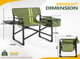 46.46" x 20.87" x 33.46" Folding Camping Chair with Side Table & Insulated Cooler Bag, Spray-Coated 78557006