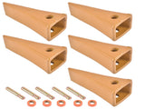 1U3202 Excavator Bucket Teeth with Pins 8E6208 Retainers 8E6209 5 Sets Fit for J200 Series 15152705