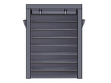 10 Tiers Shoe Rack with Dustproof Cover Closet Shoe Storage Cabinet Organizer Gray 71707810