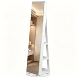 () Full-Length Mirror Cabinet with Rotating Basend Sliding Doors, Featuring 78673882
