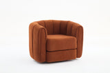 Swivel Accent Barrel Chair, Modern Round Armchairs with Upholstered, Comfy Swivel Accent Chair for W2606P187689