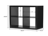 4 Cube Storage Organizer, Solid Black 63450327