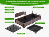 31.5x31.5x19.6in Raised Garden Beds Outdoor, Polypropylene Planter Boxes Outdoor for Vegetables, W3101P314584