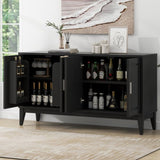 4-Door Sideboard Storage Cabinet Door Shelf for Living Room and Dining Room, Two Large Cabinets N759P192455B