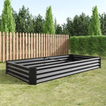 ZUN Raised Garden Bed Kit - Metal Raised Bed Garden7.6x3.7x0.98ft for Flower Planters, Vegetables Herb 97729335