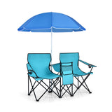 ZUN Outdoor camping chair with umbrella 38206197