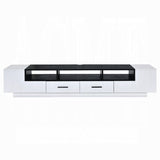 White and Black 2-Drawer TV Stand B062P209410