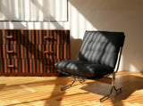 Leather Armchair, Modern Accent Chair High Back, Living Room Chairs with Metal Legs and Soft Padded, W2105P303634