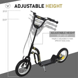 12-inch children's scooter with adjustable height. - Black 09725777