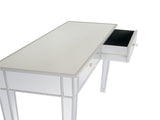 2-Drawer Modern Style Computer Desk MDF Mirror Dressing Table 41.34*14.17*29.92in Silver 20041473