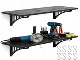 4 Pack Garage Wall Shelving Heavy Duty - 1.4 x 4 Foot Wall Mounted Storage Shelves with Built-in W5072P469263
