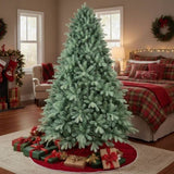 4FT Christmas Tree Artificial Plant with 592 Tips PVC Blue Green Tree Hinged Branches Stable Stand 05137138