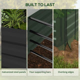 ZUN Gray Raised Garden Bed with Crop Cage and Shade Cloth 90.5" W x 43.25" D x 43.25" H 77136528