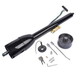 ZUN 28" Black Tilt Street Rod Floor Shift Steering Column w/ Wheel Adapter & Key 55397121