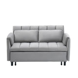 52 "grey modern velvet sofa, sofa pullout bed, small love seat casual sofa with back, pillow, W1658P266339