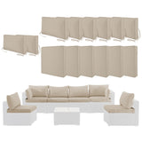 Cushion Covers for 7 Pcs Wicker Rattan Sectional Sofa, 14Pack Cushion Slipcovers Set W419P295490