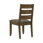 ZUN Set of 2 Upholstered Seat Dining Chairs in Knotty Nutmeg Finish B016P223095